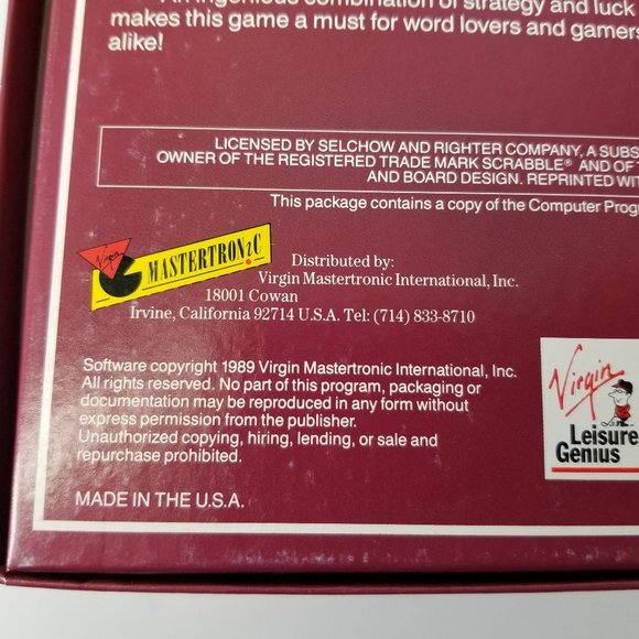 Scrabble PC Computer Game 5 1/4" Floppy Disk Word Spelling Crossword Family - Picture 10 of 12